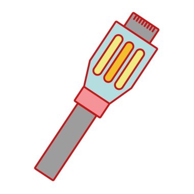 HDMI konektörü veri kablosu teknoloji vektör çizim