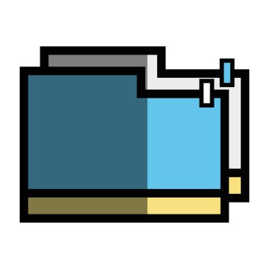 vektör çizim önemli belgeleri kaydetmek için klasör dosyası