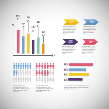 Infographic iş diyagramı bilgi strateji vektör çizim ile