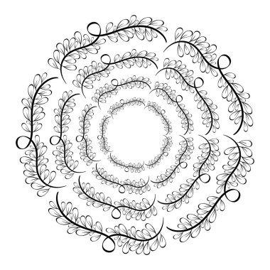 rustik dalları bitkiler dekorasyon, vektör çizim tasarım
