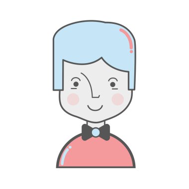 mutlu adam kravat ve gömlek, illüstrasyon vektör