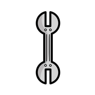 gri tonlamalı mekanik anahtar aracı hizmet onarım vektör çizim için