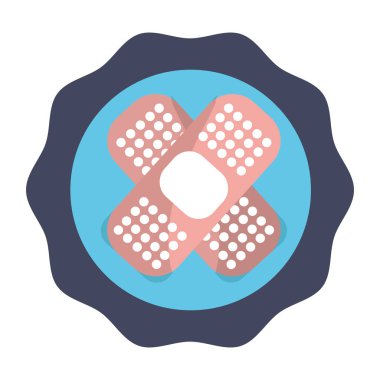 etiket yardım bant koruma aracı, vektör çizim