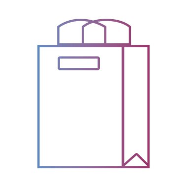 Pazarlama stratejisi şirket vektör çizim satırı alışveriş çantası