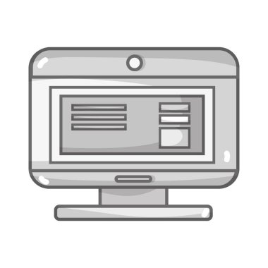 gri tonlamalı bilgisayar teknolojisi ile belge veri bilgi vektör çizim