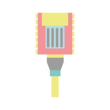 Tak vektör çizim elektrik güç kablosu bağlı