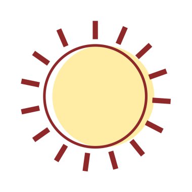 güzel güneş ışık ray hava vektör çizim