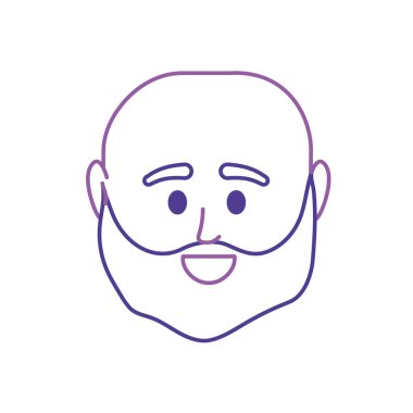 satır avatar adam başına sosyal Kullanıcı vektör çizim