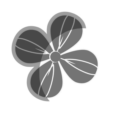 gri güzellik çiçek dekorasyon, vektör çizim tasarım