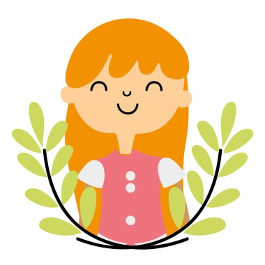 Noel giysileri ve dalları yaprakları tasarım vektör çizim ile güzel kız