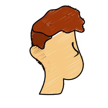 iyi adam yüz haistyle, vektör çizim tasarım ile