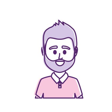 Avatar erkek t-shirt tasarım vektör çizim simgesi