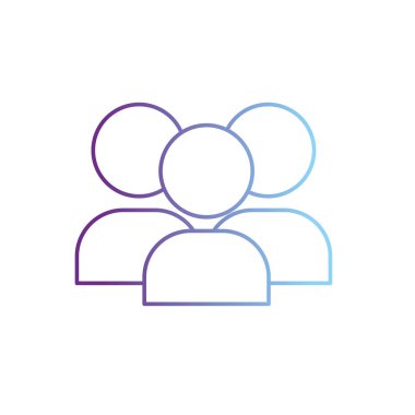 çizgi çalışması insanlar piktogram sosyal bağlantı vektör çizim için