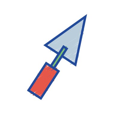 üçgen spatula donanımları, endüstriyel hizmet onarım vektör çizim