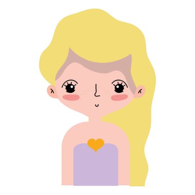 güzellik kadın saç modeli desiand ve bluz vetor çizim ile