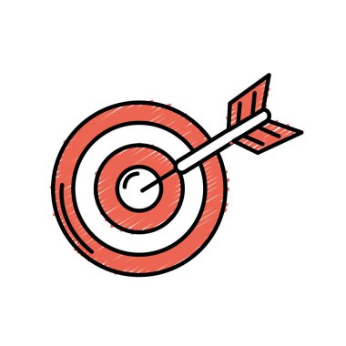 Dart hedef tahtası strateji rekabet vektör çizim için