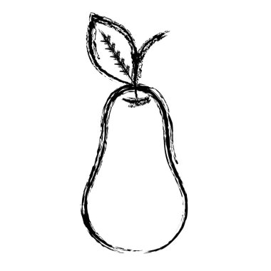 Şekil lezzetli armut sağlıklı meyve, vektör çizim