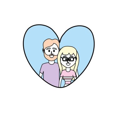 Çift kalp tasarlamak vektör içinde birlikte