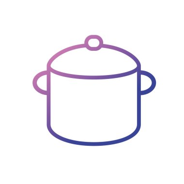 çizgi kazan pan mutfak kap nesnesi mutfağı vektör çizim için