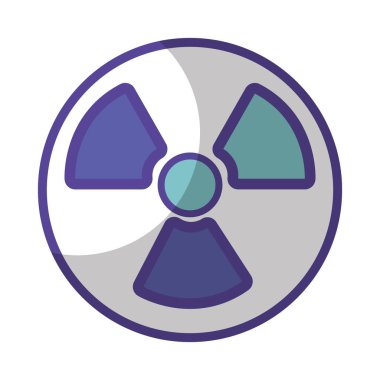 radyasyon sembolü için tehlikeli ve ekoloji kirlenme vektör çizim