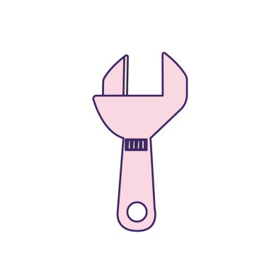 İngiliz anahtarı ekipman hizmet sektörü onarım vektör çizim