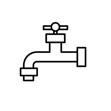 çizgi ecologycal musluk su ve çevre bakım vektör çizim kaydetmek için