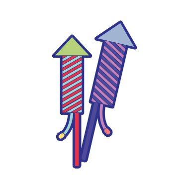 especial kutlamak için havai fişek ve gelenek olay vektör çizim