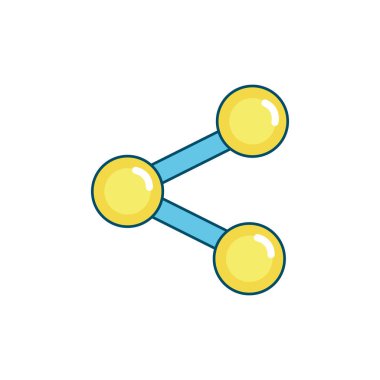 Sosyal medya işareti simge vektör çizim paylaşmak