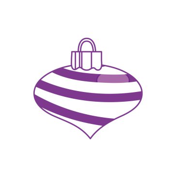 siluet Noel topları dekorasyon tasarım ve kutlama tatil vektör çizim