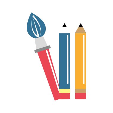 kalemler ve sanat boya fırçası Aracı, vektör çizim