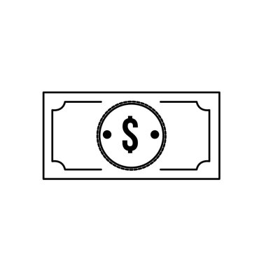 satır bill doları cas para para birimi vektör çizim
