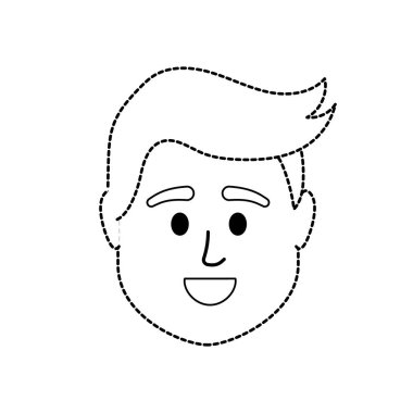 noktalı şekil avatar adam başına sosyal Kullanıcı vektör çizim