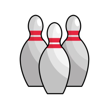 renk bowling komik oyun simgesi, vektör illustraction tasarımı