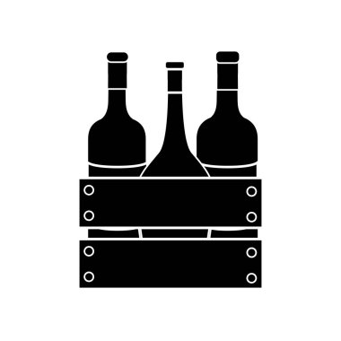 kontur farklı şarap şişeleri simge görüntüsünü, vektör çizim tasarım