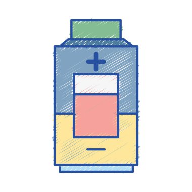 teknolojisi pil gücü dijital indicador vektör çizim ile düşük