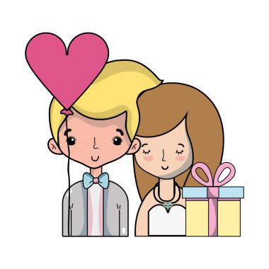 Güzellik Saç modeli tasarım vektör çizim ile evli