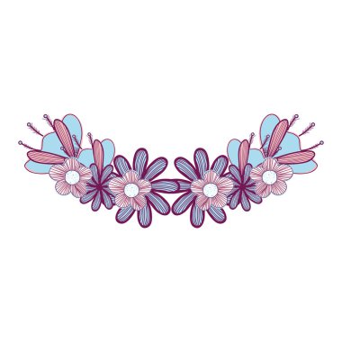 güzel çiçek dekorasyon tasarım, vektör çizim tasarım