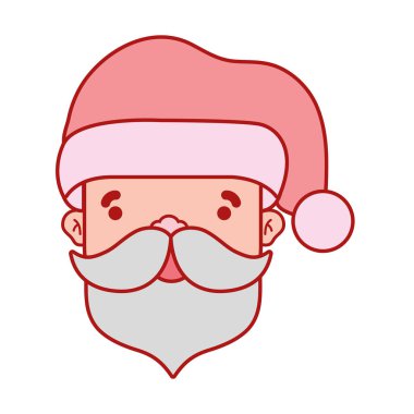 Noel vektör çizim kutlamak için Noel Baba baş