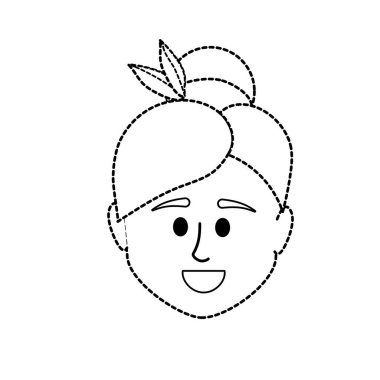 noktalı şekil avatar kadın başına sosyal Kullanıcı vektör çizim
