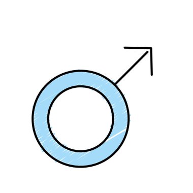 Erkek sembolü işareti süsleme tasarlamak vektör