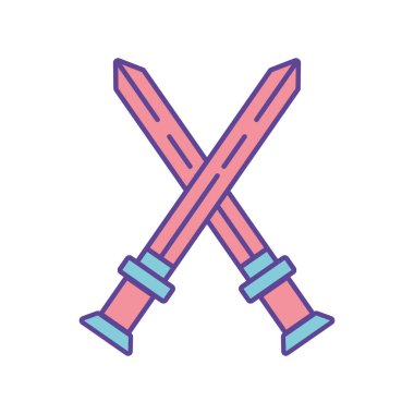 video oyunu kılıç ve Ortaçağ silah vektör çizim