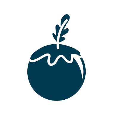 Şekil sağlıklı Domates sebze kutsal kişilerin resmi, vektör çizim