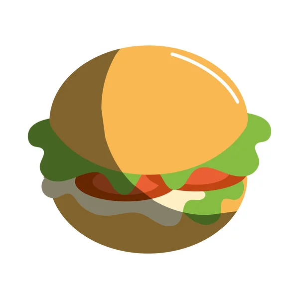 Hamburger Gyors Étkezés Vektoros Illusztráció Design — Stock Vector