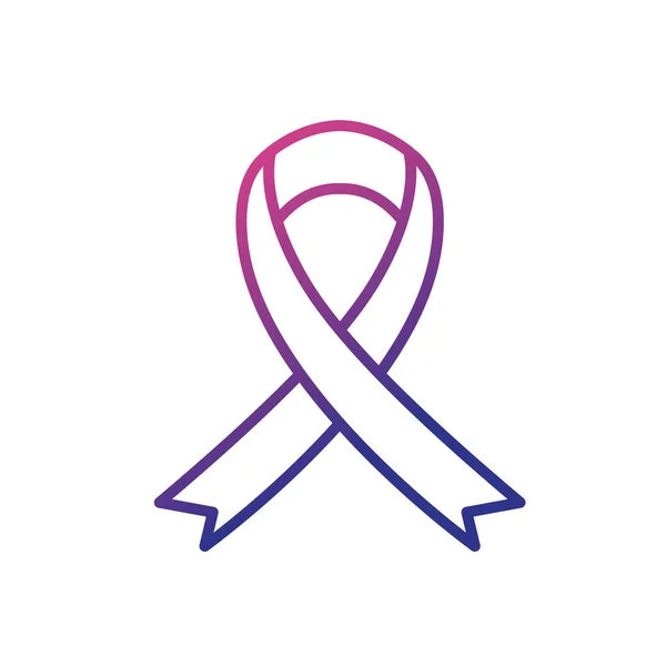 Ligne Femmes Cancer Sein Symbole Conception Vectoriel Illustration — Image vectorielle