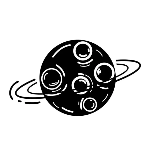 銀河空間 ベクトル図にコンター探査天王星の惑星 — ストックベクタ
