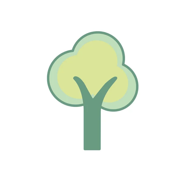 Piękno Ekologiczne Naturalne Drzewo Ikona Ilustracja Wektorowa — Wektor stockowy