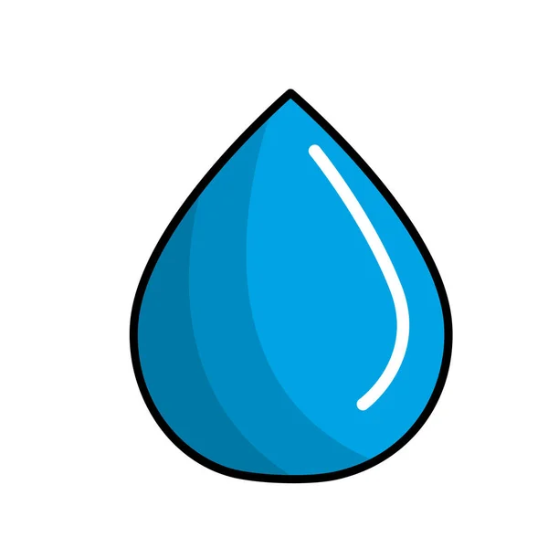 Gota Agua Azul Guardar Eco Vector Ilustración — Archivo Imágenes Vectoriales