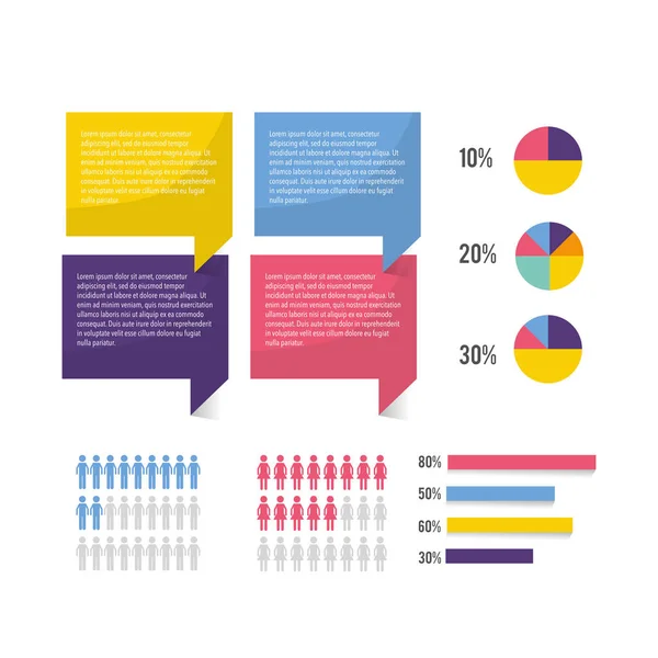 Infographic 비즈니스 다이어그램 데이터 일러스트 — 스톡 벡터