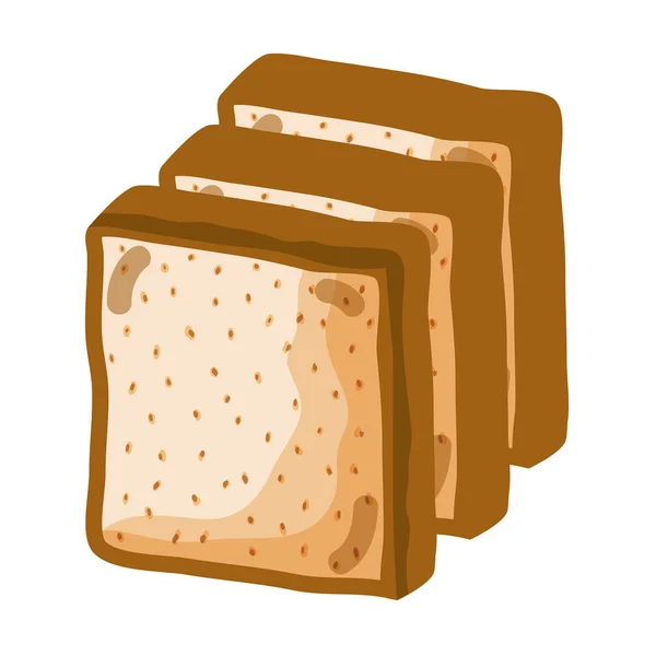 Leckeres Und Frisch Gehacktes Brot Vektor Illustration Design — Stockvektor