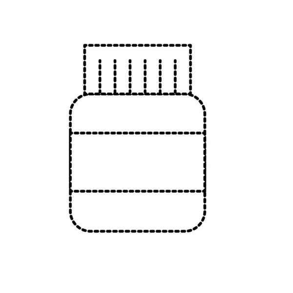 Decimale Vorm Fles Pil Farmaceutische Geneeskunde Aan Behandeling Vectorillustratie — Stockvector
